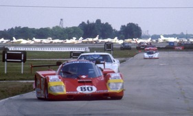 Alba AR6 (1986) - Der Alba AR6 von Gaston Andrey Racing ist wegen Schaltungsproblemen ausgeschieden (12 Stunden von Sebring 1986)
