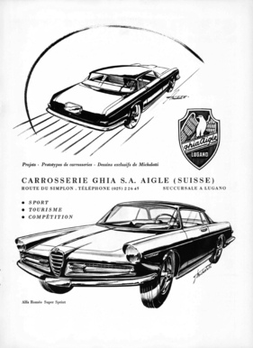 Alfa Romeo 1900 SS Coupé Ghia-Aigle (1957) - Werbung im Katalog der Automobilrevue des Jahres 1957, abgedruckt auf Seite 7