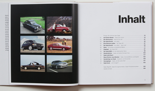 Buch "Saab - der Weg einer Kultmarke" - Inhaltsverzeichnis