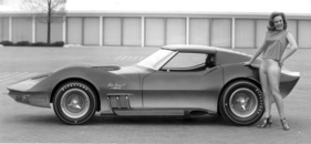 Chevrolet Corvette Mako Shark II (1965) - der Beginn der Coke-Bottle-Formgebung, die die spätere C3 prägte