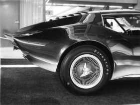 Chevrolet Mako Shark II (1965) - Heckpartie des Konzeptfahrzeugs - gesehen am Pariser Salon 1965