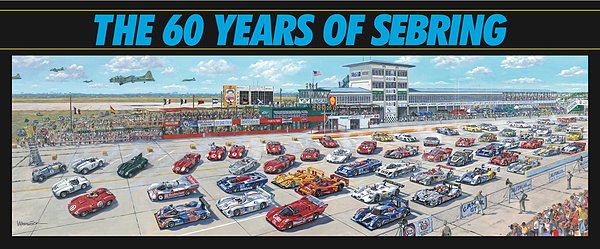 Das offizielle Plakat zum 60. Geburtstag von Sebring (12 Stunden von Sebring 2012)