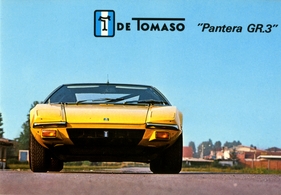 De Tomaso Pantera GR. 3 (1974) - Vorderansicht - Werkspromotionsmaterial De Tomaso Pantera GR. 3 (1974) - Vorderansicht - Werkspromotionsmaterial