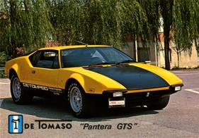 De Tomaso Pantera GTS (1974) - Dreiviertelsicht - Werkspromotionsmaterial De Tomaso Pantera GTS (1974) - Dreiviertelsicht - Werkspromotionsmaterial