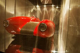 Der Nardi Bisiluro DaMolNar von 1955 im Da Vinci Museum in Milan, Italien