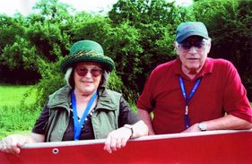 Ehrengäste - der 81-jährige Herbert Linge und seine Frau Lieselotte als Gäste beim letzten Solitude-Revival