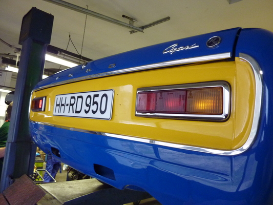 Ford Capri RS 2600 - das Kennzeichen darf momentan nur temporär am Wagen bleiben