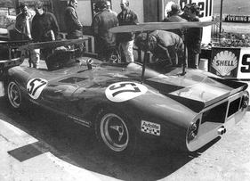 Ford F3L P69 (1969) - Der Nachfolger des P68, gebaut von Alan Mann Racing, mit gewaltigen Front und Heck-Flügeln wie in der damaligen Formel 1