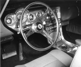 Ghia L.6.4 (1960) - Interieur des Luxuswagens, aufgenommen am Autosalon Turin 1960