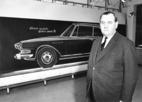 Glas 2600 V8 Coupé Frua (TM) - Pietro Frua vor der originalgrossen Zeichnung