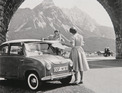Goggomobil T 250 (1958) - auf grosser Fahrt - Bild aus einem Kalender der Glas GmbH von 1959