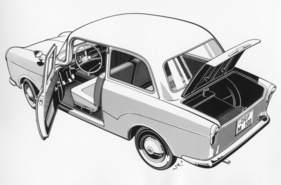 Goggomobil T 600 (1958) - der Vorzug des grösseren Modelles war der gut nutzbare Kofferraum