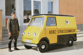 Goggomobil TL 300  (1958) - die Nutzfahrzeugversion im Einsatz für den ADAC - Aufnahme aus einem Kalender der Glas GmbH