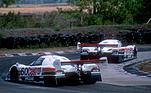 Jaguar XJR-9 D (1989) - Die TWR Jaguars XJR-9 bei der Hairpin Kurve - Jaguar wurde nach 3 erfolgreichen Jahren von Nissan geschlagen (12 Stunden von Sebring 1989)