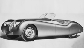Jaguar XK 120 Super Sport (1948) - mit dieser Abbildung wurde die Presse informiert