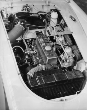 MG A 1959 - Motorraum der 1600-er-Version