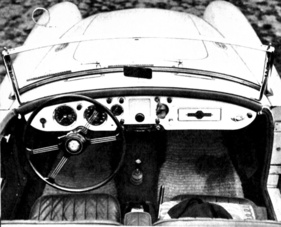 MG A (1960) - der Drehzahlmesser ist der 'Clou' des nicht gerade allzu übersichtlichen Armaturenbretts MG A (1960) - der Drehzahlmesser ist der 'Clou' des nicht gerade allzu übersichtlichen Armaturenbretts