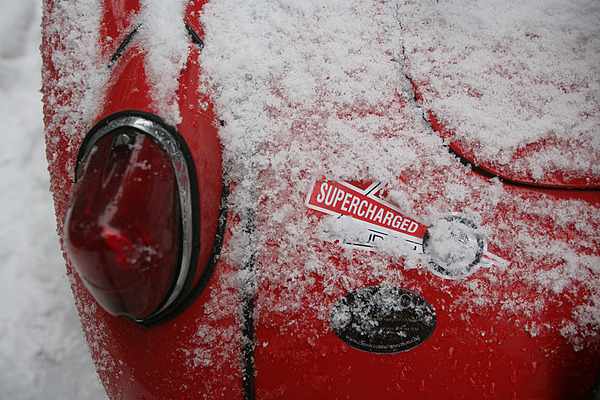 MG A Coupé (1959) - der Schnee hinterlässt seine Spuren