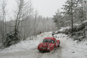 MG A Coupé (1959) - im harten Rallye-Einsatz im 'Schneegestöber'