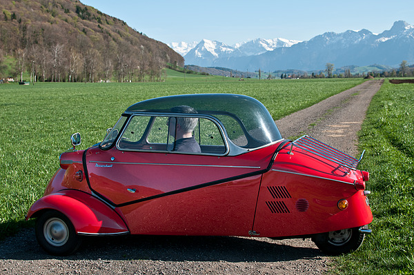 Messerschmitt KR 200 (1956) - Testsitzen bei geschlossenem Dach