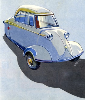 Messerschmitt KR 200 (1957) - Zeichnung aus einem Verkaufsprospekt