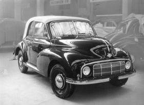 Morris Minor CH-Cabriolet De Luxe (1950) - am Genfer Automobilsalon von 1950