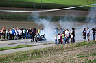 Motorrad-Demonstration mit Rauchentwicklung - Oldtimerclassic Hittnau 2014