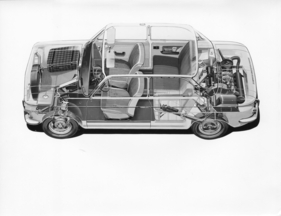 NSU Prinz 1000 L (1966) - Platzökonomie sichtbar gemacht - Schnittzeichnung