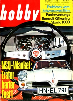 NSU Spider (1964) - Titelbild der Zeitschrift 'hobby'