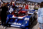 Nissan GTP ZX-T (1989) - Nissan schaffte unerwartet die Erfolgsreihe von Jaguar zu unterbrechen und holte mit Nummer #83 den Gesamtsieg - Hier ist #84 noch am Start (12 Stunden von Sebring 1989, IMSA Prototypen)