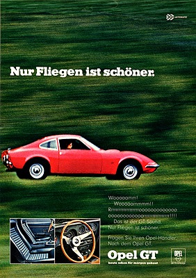 Opel GT (1969) - Werbung aus dem Jahre 1969