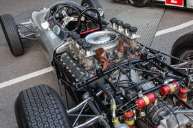 Porsche 804 Formel1 (1962) an der Porsche Soundnacht 2016 - Details hinten links Porsche 804 Formel1 (1962) an der Porsche Soundnacht 2016 - Details hinten links