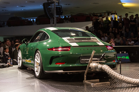 Porsche 911 R Typ 991 (2015) an der Porsche Soundnacht 2016 - Soundcheck