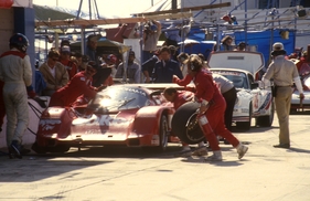 Porsche 962 (1986) - Der berühmte Coke Porsche 962 war Gesamtsieger mit den Fahrern Bob Akin, Hans-Joachim Stuck and Jo Gartner (12 Stunden von Sebring 1986)