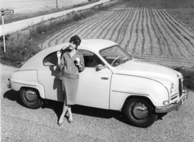 Saab 93 B (1958) - der Vorgänger des Saab 96 hatte noch nach hinten öffnende Türen