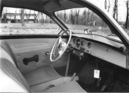 Saab 96 (1967) - Interieur des V4-Saab, aufgenommen in der Schweiz, man beachte den Gulf-Ölwechsel-Zettel