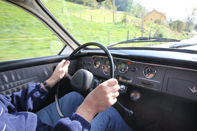 Saab 96 V4 Deluxe (1969) - dünner Lenkradkranz