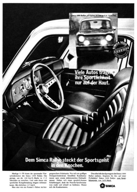 Simca 1000 Rallye (1970) - Zeitschriftenwerbung