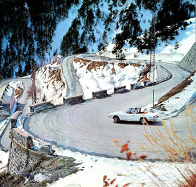 Triumph Stag (1973) - guter Wetterschutz, auch im Winter, zumindest wenn man dem Verkaufsprospekt glauben darf