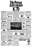 VW K 70 (1970) - Werbung in der Schweiz - die Presse zum K70 - es lohnt sich zu warten