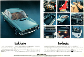 VW K 70 (1972) - Werbung in Deutschland - Exklusiv und Inklusiv - VW ist mehr