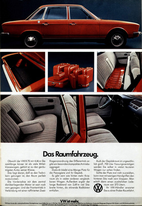 VW K 70 (1972) - Werbung in Deutschland - Raumfahrzeug