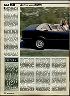 ADAC Motorwelt 9/1985 - Autos von BMW auf der IAA 1985