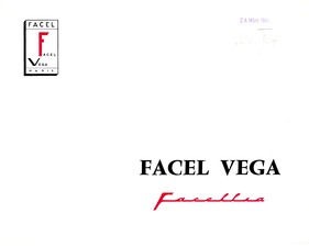 Facel-Vega Facellia - Verkaufsprospekt (1960) Facel-Vega Facellia - Verkaufsprospekt (1960)