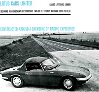 Lotus Elan 1600 - Verkaufsprospekt (1963, engl.) Lotus Elan 1600 - Verkaufsprospekt (1963, engl.)