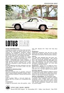 Lotus Elan S4 (1971) - Specification Sheet / Technische Daten Lotus Elan S4 (1971) - Specification Sheet / Technische Daten