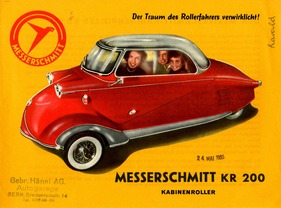 Messerschmitt KR 200 Prospekt von 1955 Messerschmitt KR 200 Prospekt von 1955