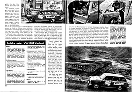 VW Variant auf Europas höchstem Pass - Hobby 25/1962 - Seiten 90 und 91 VW Variant auf Europas höchstem Pass - Hobby 25/1962 - Seiten 90 und 91