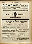 Seite 1 von ADAC Motorfahrer Nr. 24 / 1917 vom 16.06