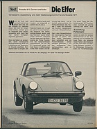 Testbericht: Die Elfer - Test Porsche 911, Carrera und Turbo (auto motor und sport / Nr. 23 / 1976 - Seite 104)